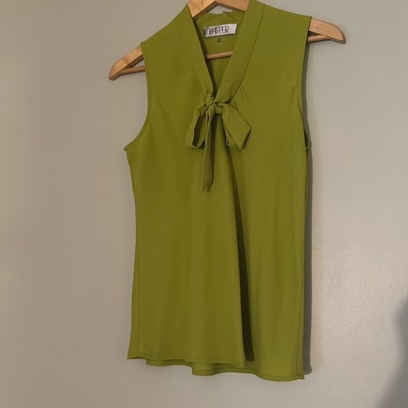 Kasper petites top sleeveless bow tie top Size PM Macys NWT - Picture 1 of 3